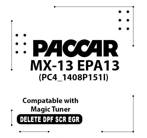 Paccar MX13 EPA13 Flash Files for Magic Tuner (PC4_1408P151I)